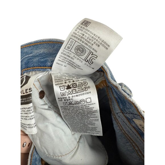 Levi 501 High Rise Light Washed Ripped Straight Jeans - 31 - Picture 5 of 5